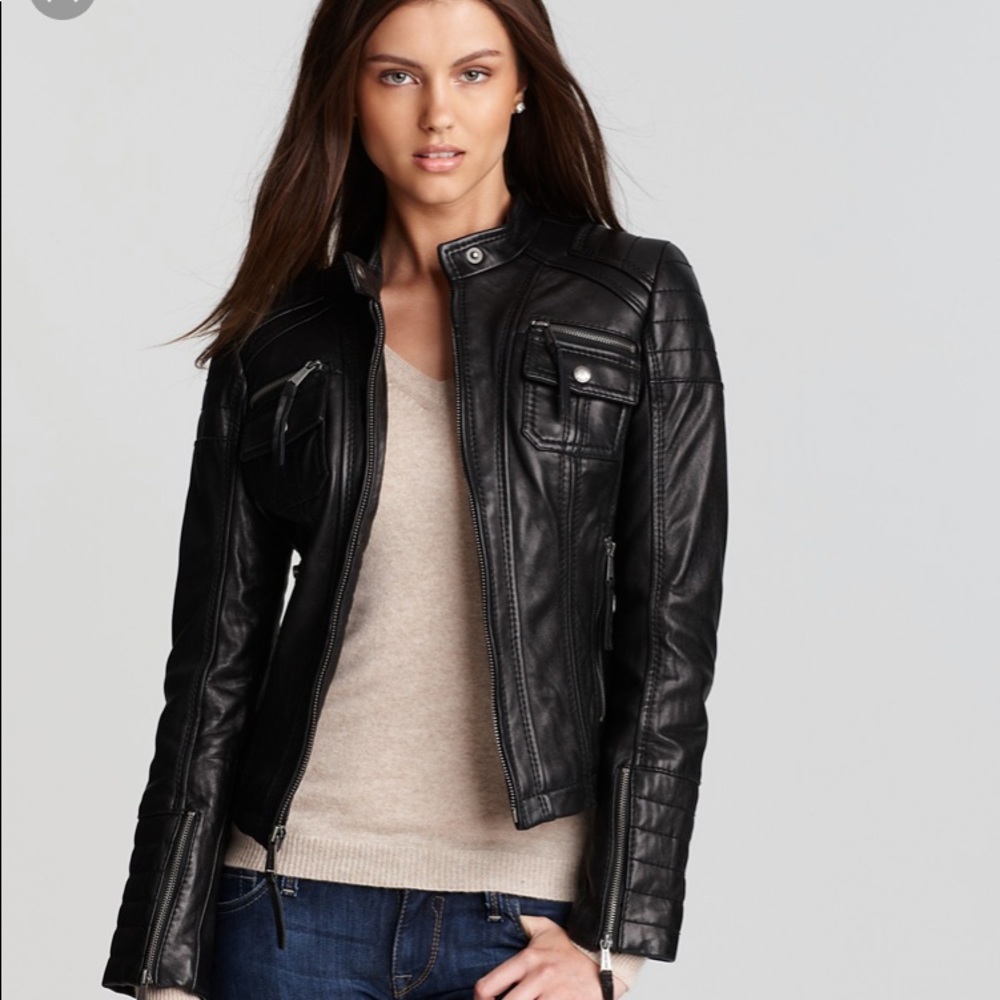Michael Kors Moto Leather Jacket. Excellent Cond.